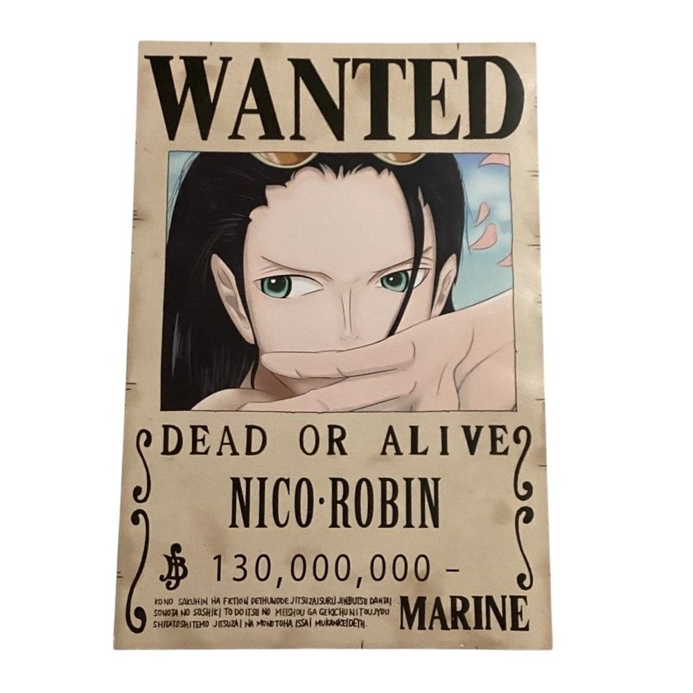 One Piece‎ Nico Robin Wanted Poster 130,000,000 Berries Anime Manga Art Decor